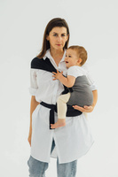 Baby Carrier LennyLamb LennyHip - Little Herringbone Ombre Grey