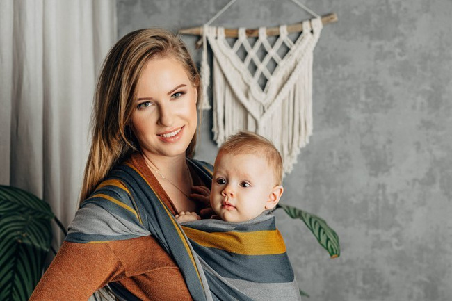 Woven wrap LennyLamb - Smoky - Honey