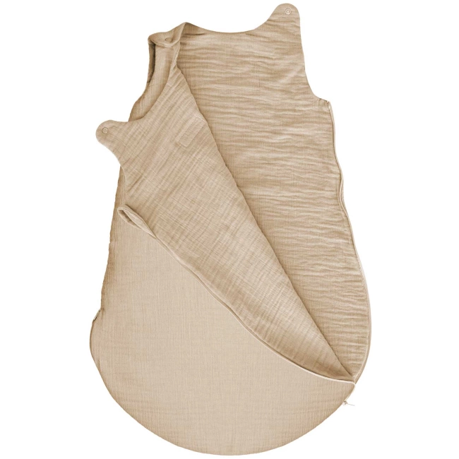 Zaffiro - Zaffiro Full Muslin Sleeping Bag 0.5 TOG 0–6m Beige