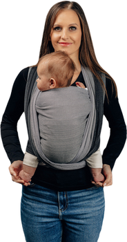 Basic Line Baby Sling LennyLamb - Little Herringbone Ombre Grey