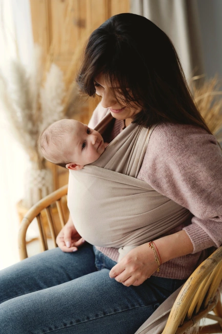 Stretchy/Elastic Baby Sling - Royal Beige