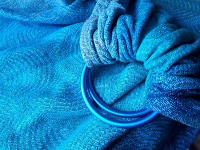Chusta kółkowa/Ring Sling Yaro Slings Gravity Duo Aqua Grad Blue Green Seacell Wrap (używana)