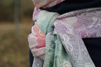 Chusta tkana Yaro Woodland Duo Macarons Rainbow Tencel