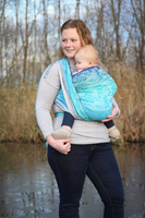 Chusta tkana Yaro Sling - Four Winds Aqua Grad Natural Hemp