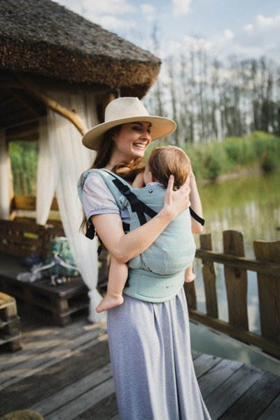 Nosidełko Kavka Multi-age Lagoon herringbone