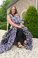 Chusta tkana Yaro Slings - Petals Duo Black Purple Hemp