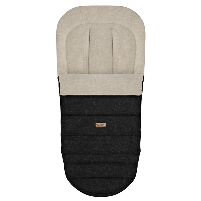 Zaffiro - Scandi iGrow Winter Footmuff with Premium Sheep Wool Black