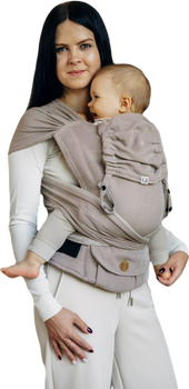 LennyHybrid Half Buckle Carrier - Little Herringbone Almond