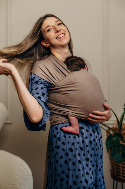 LennyLamb Stretchy/Elastic Baby Sling - Mocha (5m.)