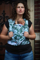 Chusta tkana Yaro Slings - Anemone Trinity Pine Bourette Seacell