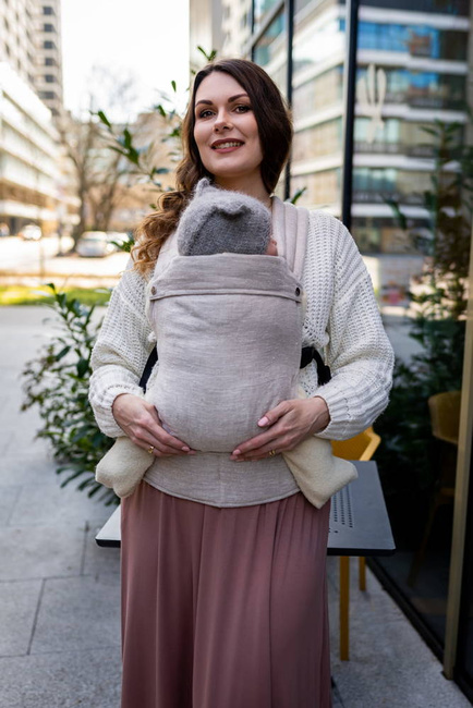 Nosidełko regulowane Qusy - Linen Beige 2.0