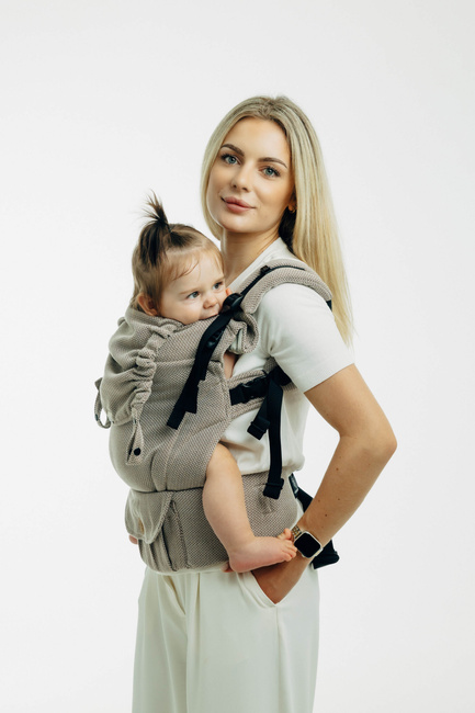 LennyLamb Baby carrier: LennyUpGrade: Little Herringbone Almond