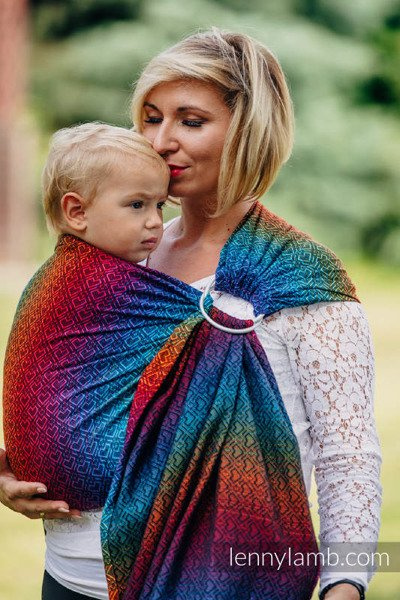 Chusta kółkowa Lenny Lamb Big Love - Tęcza Dark