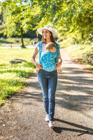 Be Lenka woven wrap - Leaves Azure