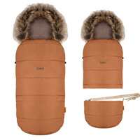Zaffiro GrowUP 4.0 Stroller Sleeping Bag with Bag - Beige Plush + Honey
