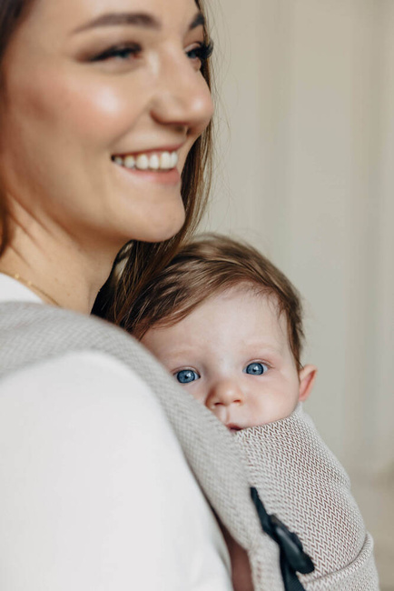 LennyLamb baby carrier - LennyLight - Little Herringbone Almond
