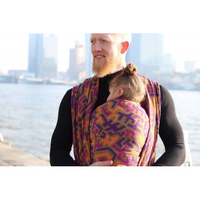 Chusta kółkowa Yaro Harlequin Ultra Violet Yellow Tencel