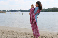 Chusta tkana Yaro Sling - La Vita Duo Fuchsia White Tencel Seacell