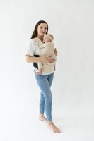 Qusy adjustable ergonomic carrier  2.0 - Sand Twill Bamboo