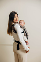 LennyLamb baby carrier - LennyLight - Little Herringbone Caffe Latte