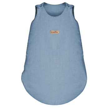 Zaffiro - Zaffiro Full Muslin Sleeping Bag 0.5 TOG 0–6m - Baby Blue