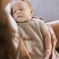 Zaffiro - Zaffiro Full Muslin Sleeping Bag 0.5 TOG 0–6m Beige