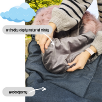 Bocioland - Zimowy śpiworek do wózka z futerkiem - Szary, rozmiar 95