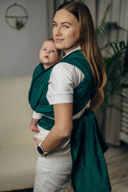 Basic Line Baby Sling Lenny Lamb - Little Herringbone Emerald