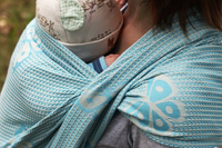 Chusta tkana Sensimo Slings - Happy Butterfly Light Turkisa