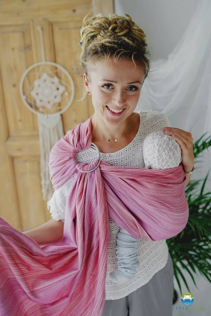 Chusta kółkowa Little Frog - Bambusowy Rubin