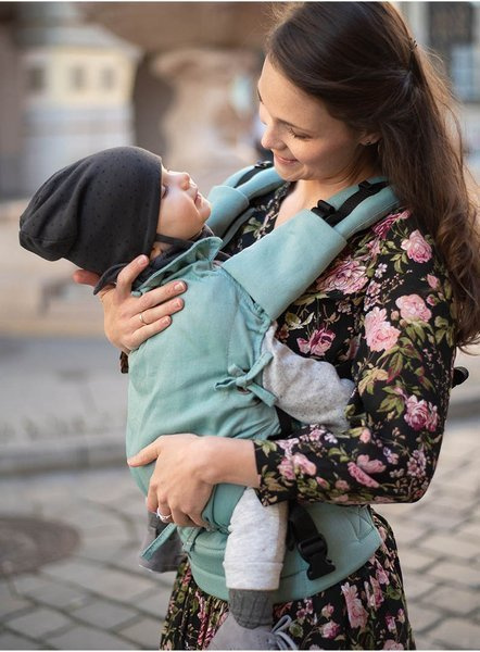 Nosidełko Kinder Hop Multi Soft: Little Herringbone Turquoise