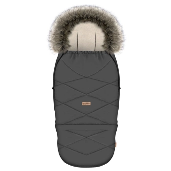 Zaffiro - Regulowany wełniany śpiwór z torbą GrowUP Aspen 0-36m -Anthracite