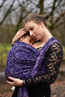 Chusta tkana Yaro Sling - Roses Duo Violet Lilac Tencel Seacell