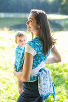 Be Lenka woven wrap - Leaves Azure