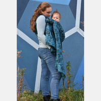 Woven Wrap Yaro Slings - Ava Contra Black-Blue Glam