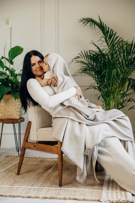 Basic Line Baby Sling LennyLamb - Little Herringbone Almond