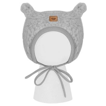 Zaffiro - Czapeczka Violet 100% wełna - Baranek S (0-6m) Grey