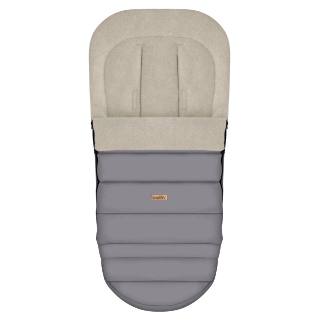 Zaffiro - Aspen iGrow Winter Footmuff with Premium Sheep Wool Steel Grey