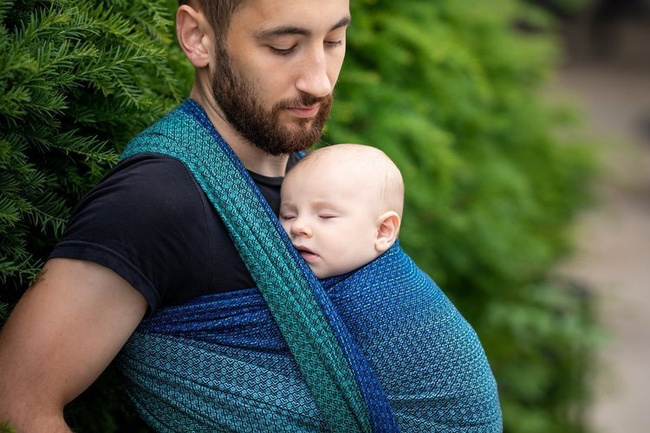 Chusta tkana EverySlings - Babyheart Mulberry