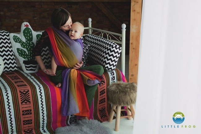 Chusta tkana Little Frog Aura in Love