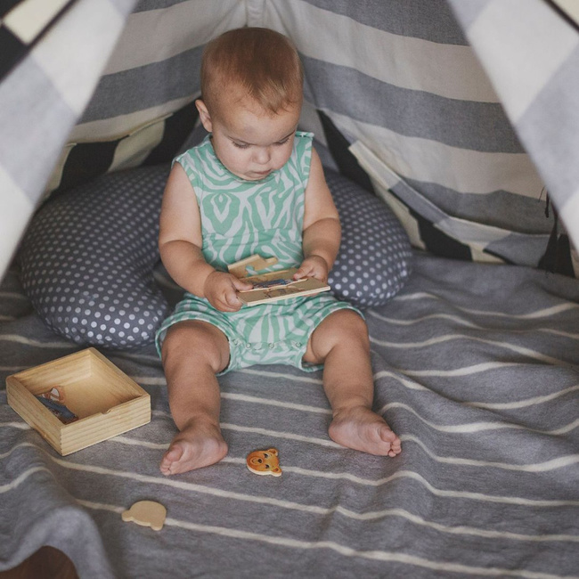 Zaffiro - Alba Cotton Blanket 75x100 grey