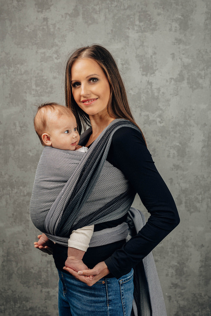 Basic Line Baby Sling LennyLamb - Little Herringbone Ombre Grey