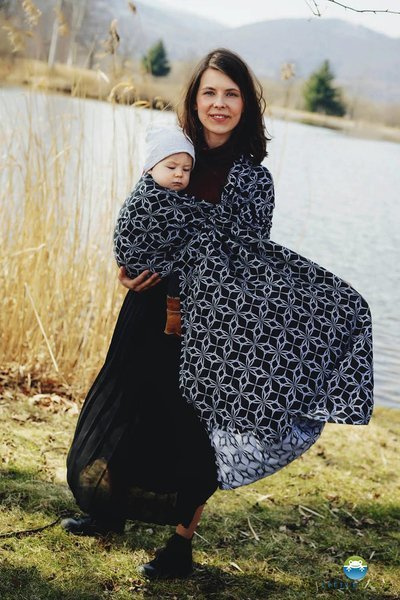 Chusta kółkowa Little Frog - Carbon Edelweiss