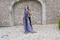 Chusta tkana Yaro Slings - Petals Duo Black Purple Hemp