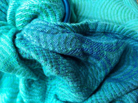 Chusta kółkowa/Ring Sling Yaro Slings Gravity Duo Aqua Grad Blue Green Seacell Wrap (używana)