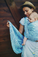 Chusta tkana Little Frog - SkyBlue Plumes