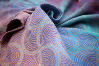 Chusta tkana Yaro Gravity Duo Aqua Grad Orange Violet Tencel