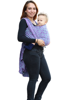 Woven Wrap Yaro Slings - Retro Berry Purple Mint Tencel