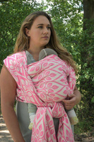 Chusta tkana Yaro Slings - La Vita Duo Fluo Pink Wool Blend