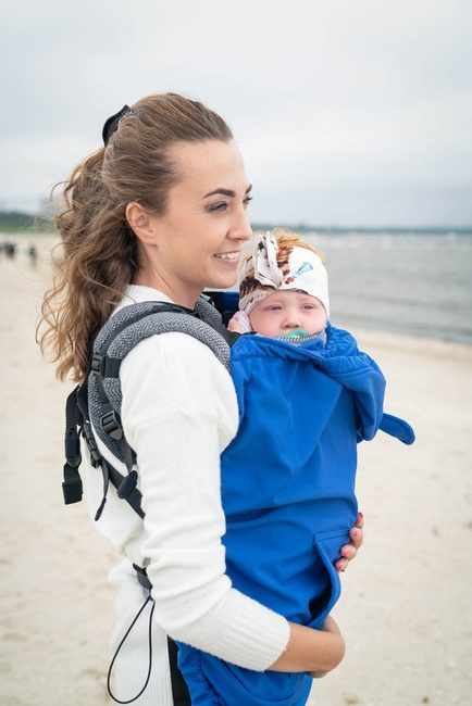 Cover for baby carrier/wrap - Softshell - Blue